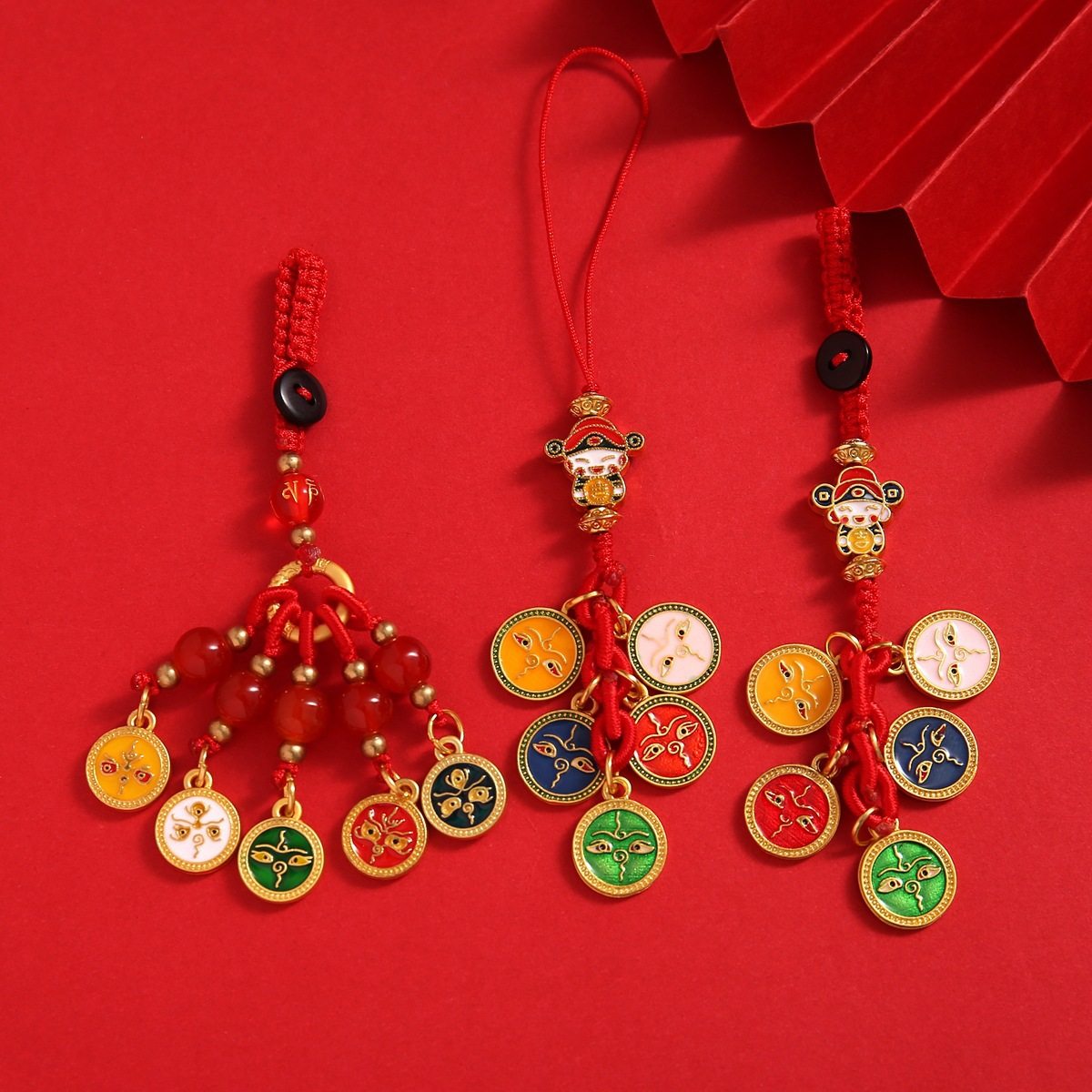 金属五色财神滴油新中式手机链汽车钥匙扣吞金兽编织挂件,节庆用品/礼品,挂饰/生肖挂饰,淘宝优惠券,粉丝福利购,淘宝优惠卷