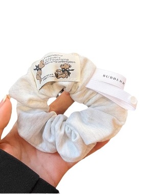 高弹力糯叽叽燕麦小熊发圈扎头发头绳女简约大肠高马尾丸子头皮筋