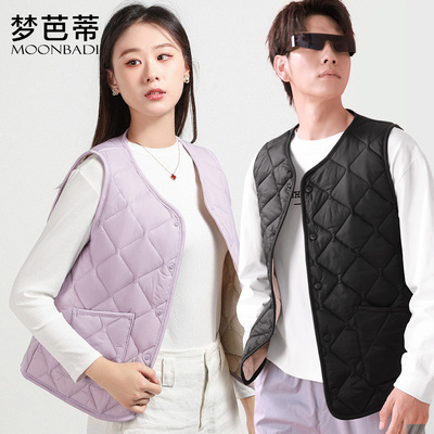 梦芭蒂2025年秋冬保暖马甲背心加厚中老年男女上衣内搭可外穿