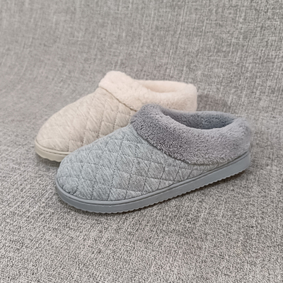 踩屎感加绒保暖棉鞋家居外穿防滑孕妇棉拖鞋大码女鞋 F4276 瑕疵