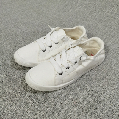 平跟帆布鞋休闲免系带软底