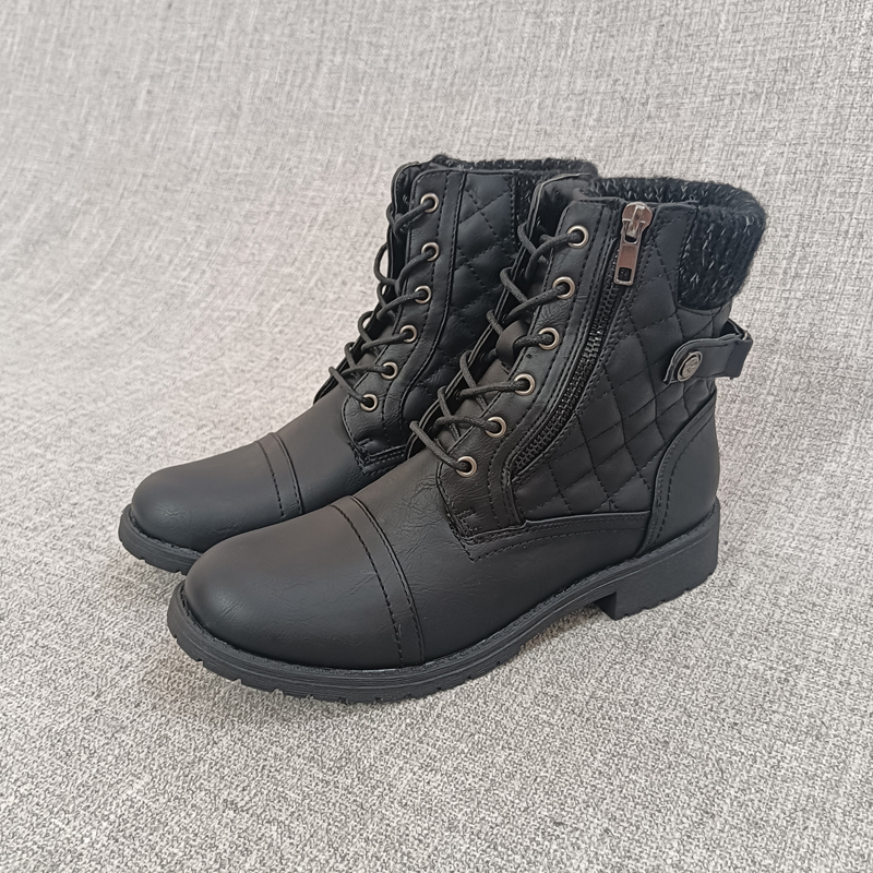 外贸时尚百搭平跟女短靴大码女靴马丁靴T2118瑕疵清仓不退不换