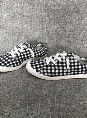 原单足弓记忆鞋垫平跟帆布鞋套脚懒人鞋软鞋垫大码女鞋F1089