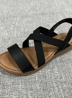 外贸夏季复古百搭罗马假日女凉鞋舒适休闲不累脚大码女鞋 F6389