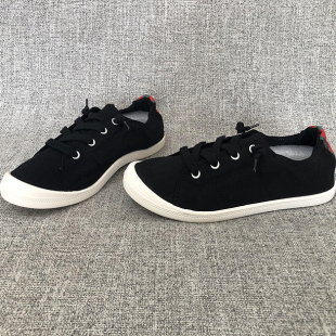 女鞋 套脚大码 Q5892 垫平跟软底帆布鞋 外贸微瑕记忆鞋