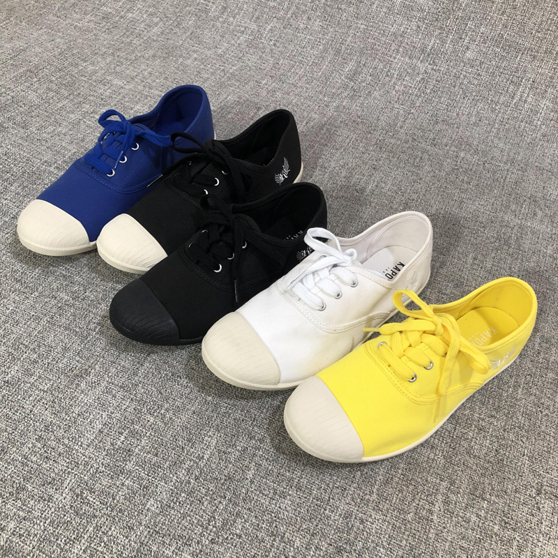 帆布鞋平跟系带大码女鞋外贸软底