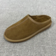 棉鞋 冬季 T4548 拖鞋 男鞋 反绒皮加绒保暖棉鞋 包头半拖可室外穿大码