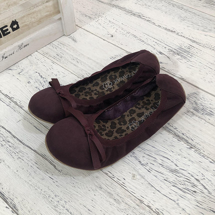 外贸妈妈鞋蛋卷鞋豆豆鞋软底内里真皮女鞋跳舞鞋偏小一码 F2769