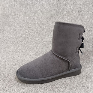 外贸两穿休闲雪地靴短靴冬季加绒加厚东北面包棉鞋大码女靴 F4630