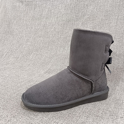 外贸两穿休闲雪地靴短靴冬季加绒加厚东北面包棉鞋大码女靴 F4630