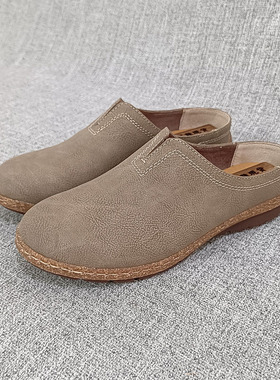 外贸百搭复古懒人鞋包头半拖外穿休闲大码女鞋 F4481