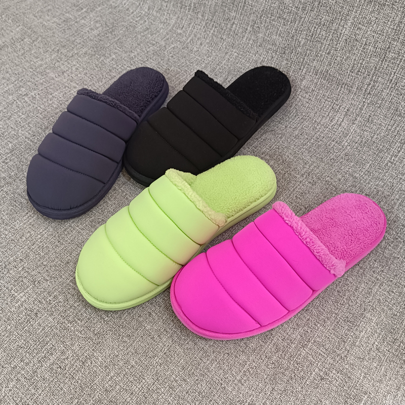 秋冬加绒保暖情侣棉拖鞋棉鞋包头