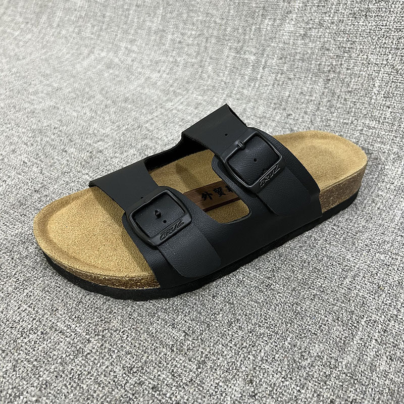 微瑕外贸夏季男女同款搭扣勃肯一字拖经典款软木拖鞋休闲女鞋A764
