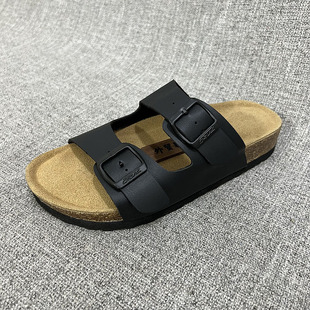 微瑕外贸夏季男女同款搭扣勃肯一字拖经典款软木拖鞋休闲女鞋A764