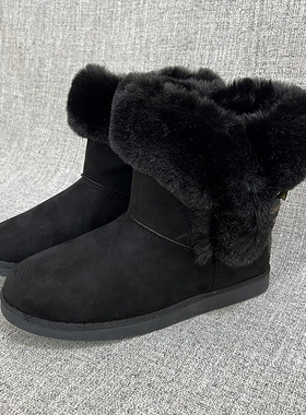 外贸瑕疵冬季加绒保暖短筒百搭款雪地靴轻便底东北棉鞋女鞋 F6008