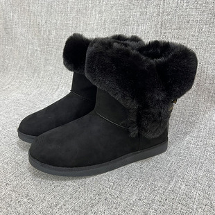 外贸瑕疵冬季加绒保暖短筒百搭款雪地靴轻便底东北棉鞋女鞋 F6008