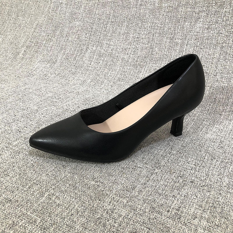 外贸足弓加防磨脚职业单鞋舒适上班中跟鞋细跟女鞋工作鞋 F4410