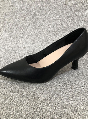 外贸足弓加防磨脚职业单鞋舒适上班中跟鞋细跟女鞋工作鞋 F4410