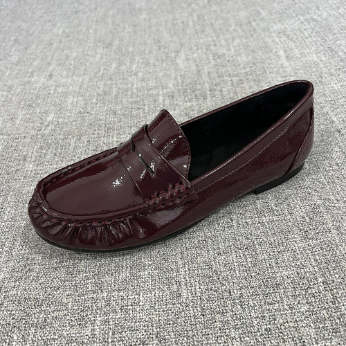 外贸春秋新款百搭舒适平底单鞋乐福鞋大码女鞋 F6373