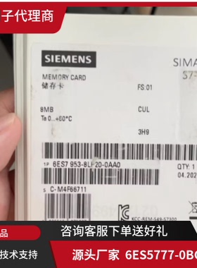 6ES7953-8LP20-0AA0 MMC内储存卡8MB 6ES7953-8LP31-OAAO议价