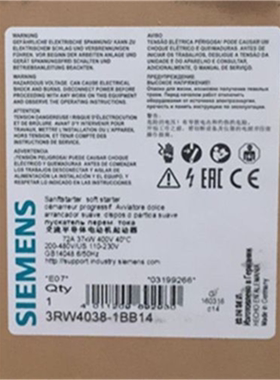 软启动3RW4038 4047402640284027403640374024-1BB14-1BB04