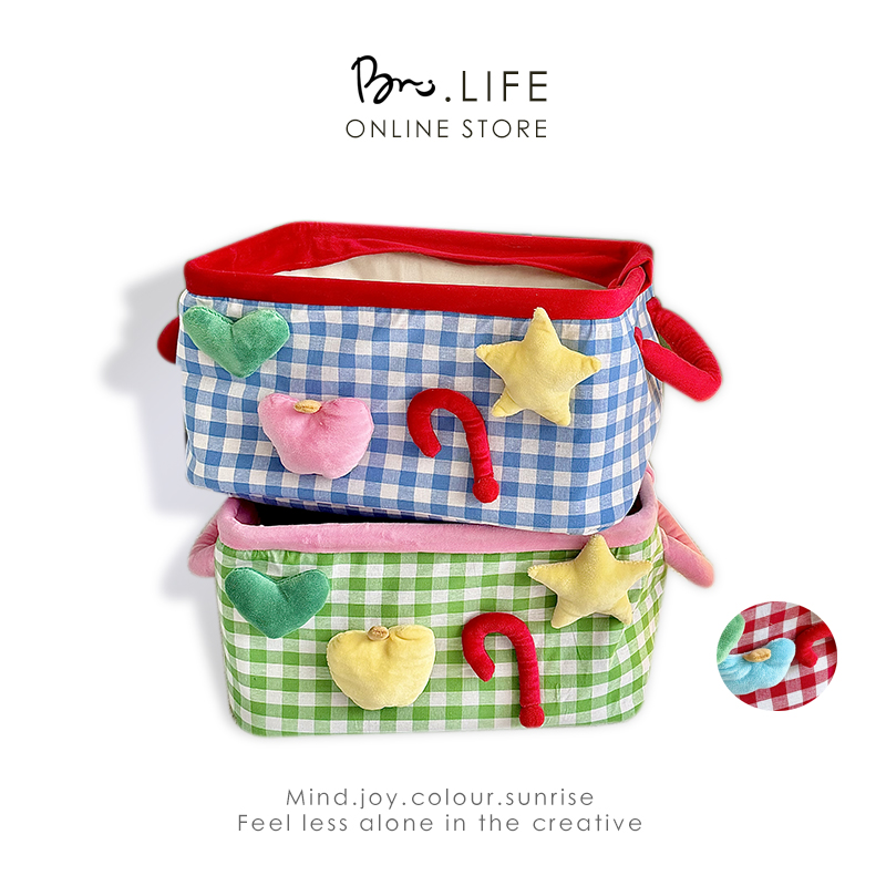 ins风可爱小苹果收纳筐