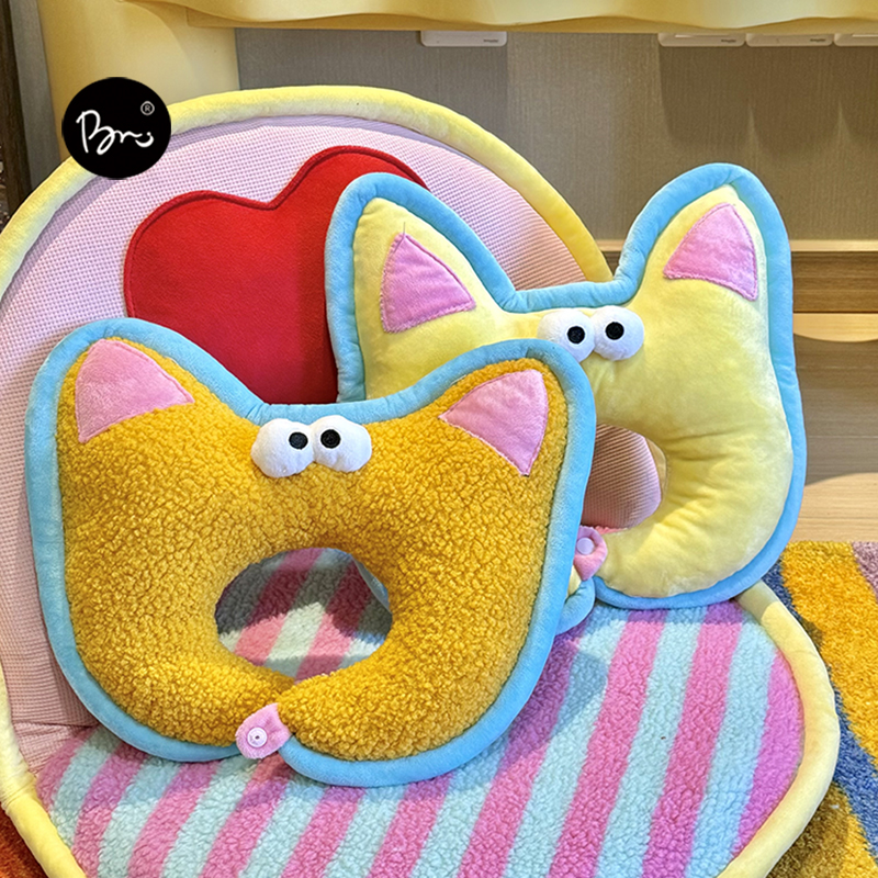 卡通ins创意颈枕旅行出差U型枕办公室午睡枕可爱护颈枕头朋友礼物