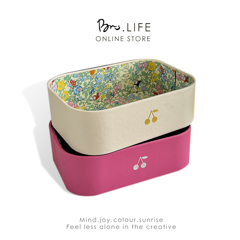 韩国ins樱桃收纳盒 日式单层收纳筐桌面护肤品面膜杂物储物整理盒