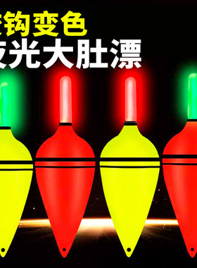 电子夜光漂咬钩变色大肚漂浮钓鲢鳙鱼漂远投海竿水怪钓笼阿波浮漂