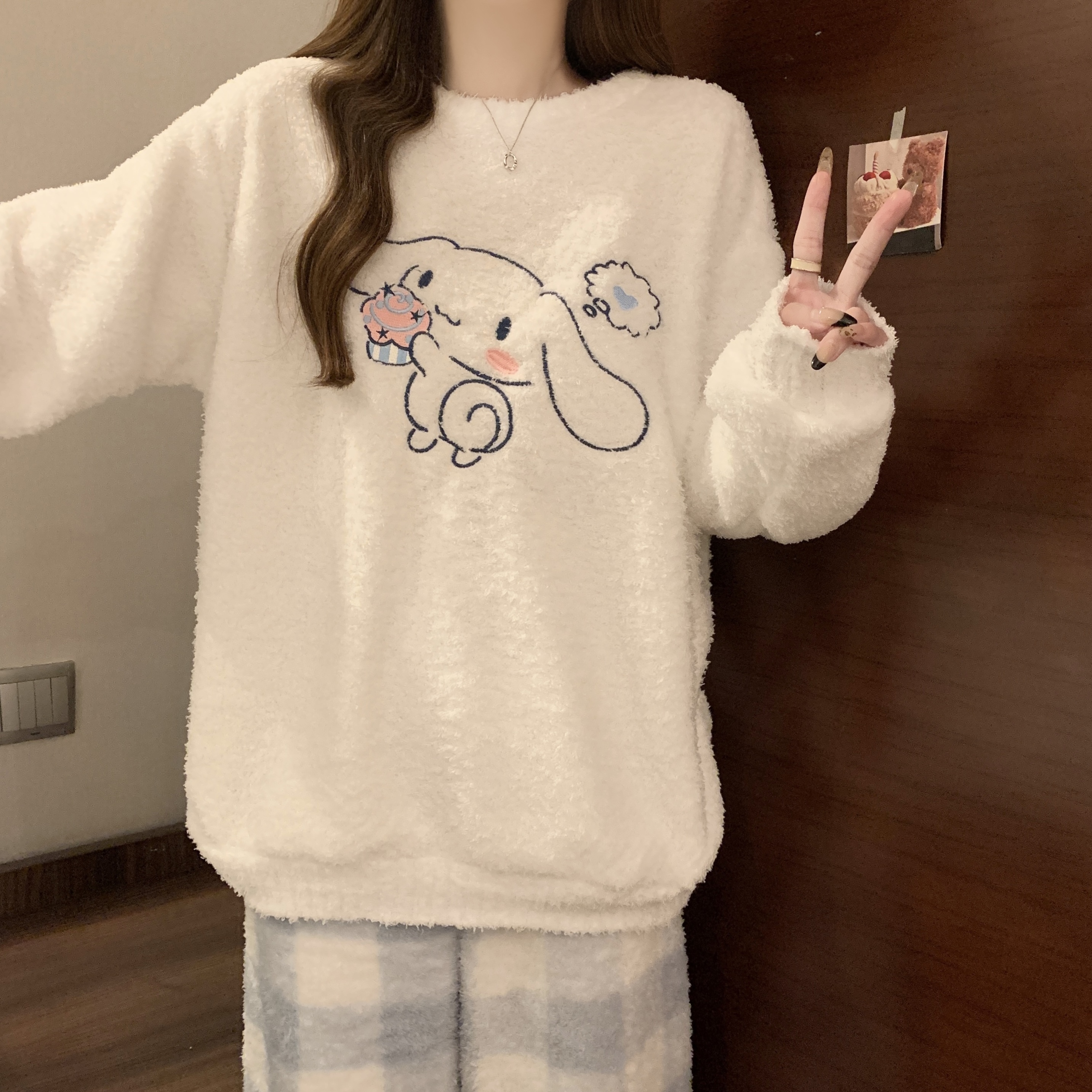 2025年半边绒珊瑚绒睡衣套装