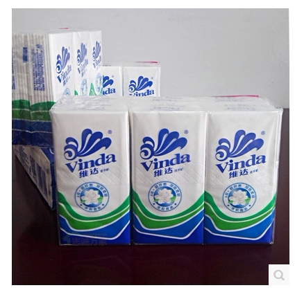 包邮维达手帕纸v0005茉莉香芯四层柔韧压花餐巾面巾纸24包超值装