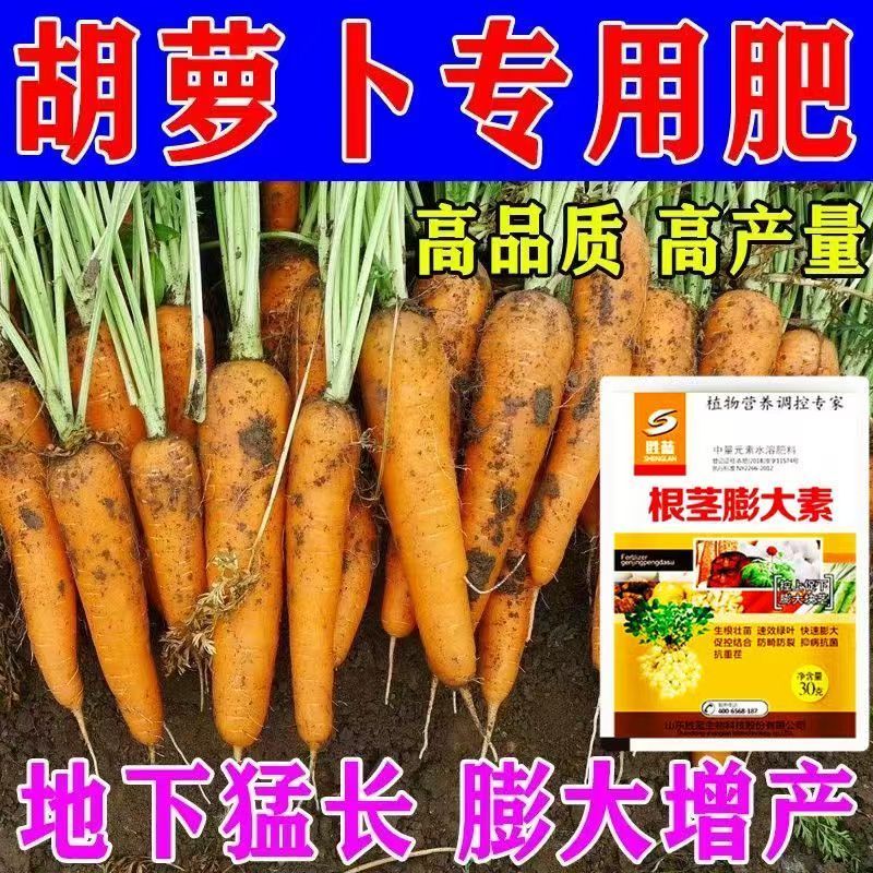 胡萝卜膨大素病害专用肥料地下根茎膨大增产剂防裂控旺药叶面肥