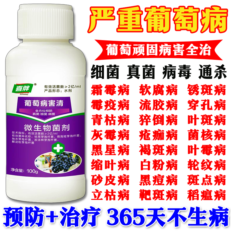葡萄病害清专用药病全治巨峰葡萄树虫害防治烂果药保花保果一喷净