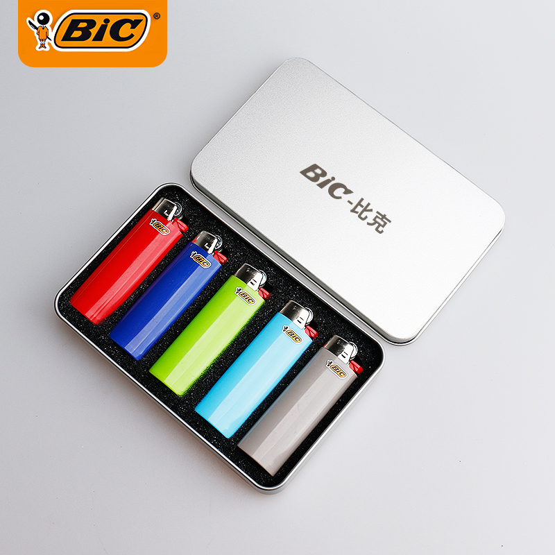 法国比克bicJ6大砂轮大号一次性打火机J3J5防爆齿轮打火机礼盒