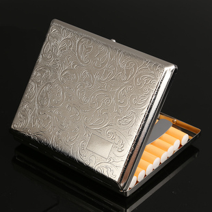 20支装 中支卷烟6.5mm创意高档粗烟8.0mm 超薄金属防压烟盒便携男士