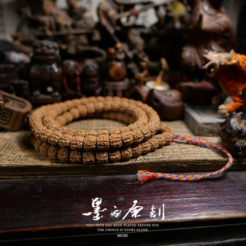「墨白」神级一代纯血麒麟纹高密度小金刚手持菩提子佛珠菩提手串
