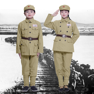 50式 志愿军演出服儿童男女解放军衣服49式 长津湖抗美援朝时期服装