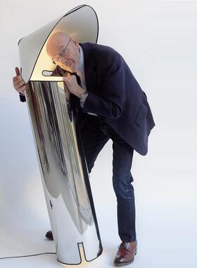 意大利经典chiara台灯落地灯不锈钢极简设计师样板间展厅帽子灯