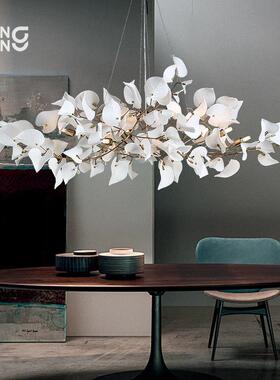 创意银杏叶树叶灯新款客厅吊灯餐厅吧台饭厅灯艺术楼梯间装饰吊灯