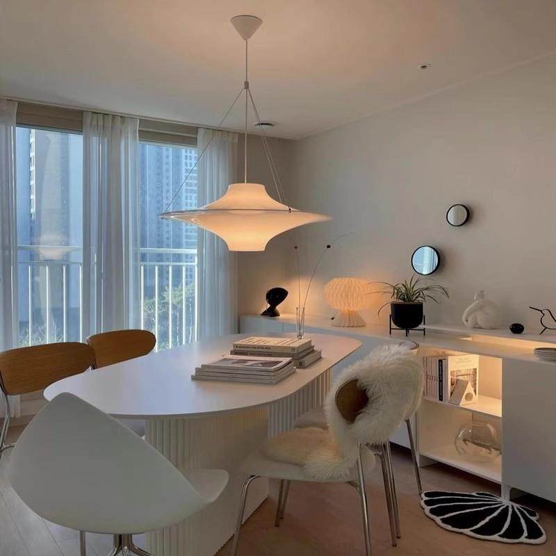 芬兰Lokki中古奶油风餐厅海鸥吊灯设计师吧台白色亚克力飞碟灯具,家装灯饰光源,餐厅吊灯,淘宝优惠券,粉丝福利购,淘宝优惠卷