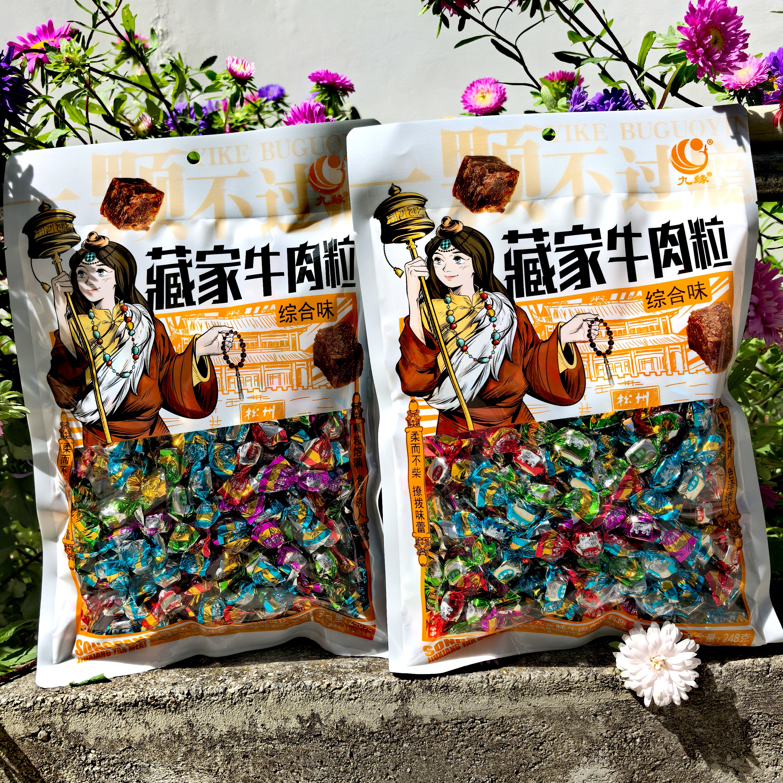 阿坝州九寨沟松潘县九缘藏家牛肉粒综合味248克