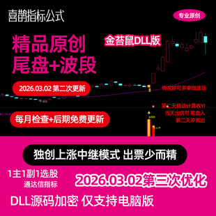 尾盘独创买入战法【金苔鼠】通达信珍藏版指标 尾盘+波段原创精品
