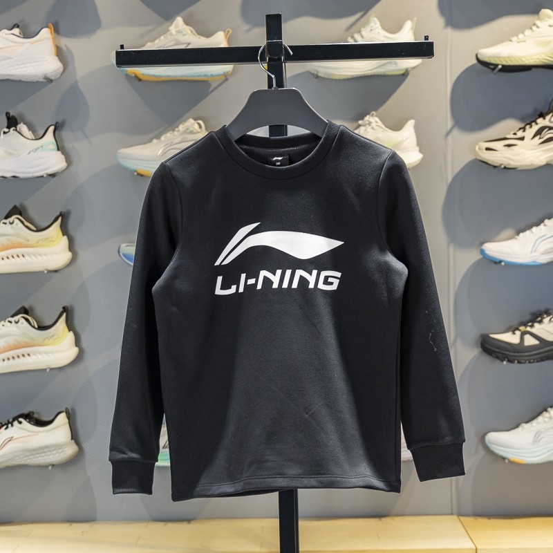李宁童装儿童长袖T恤2025新款男大童加绒保暖圆领卫衣上衣YTLV120,运动服/休闲服装,运动T恤,淘宝优惠券,粉丝福利购,淘宝优惠卷