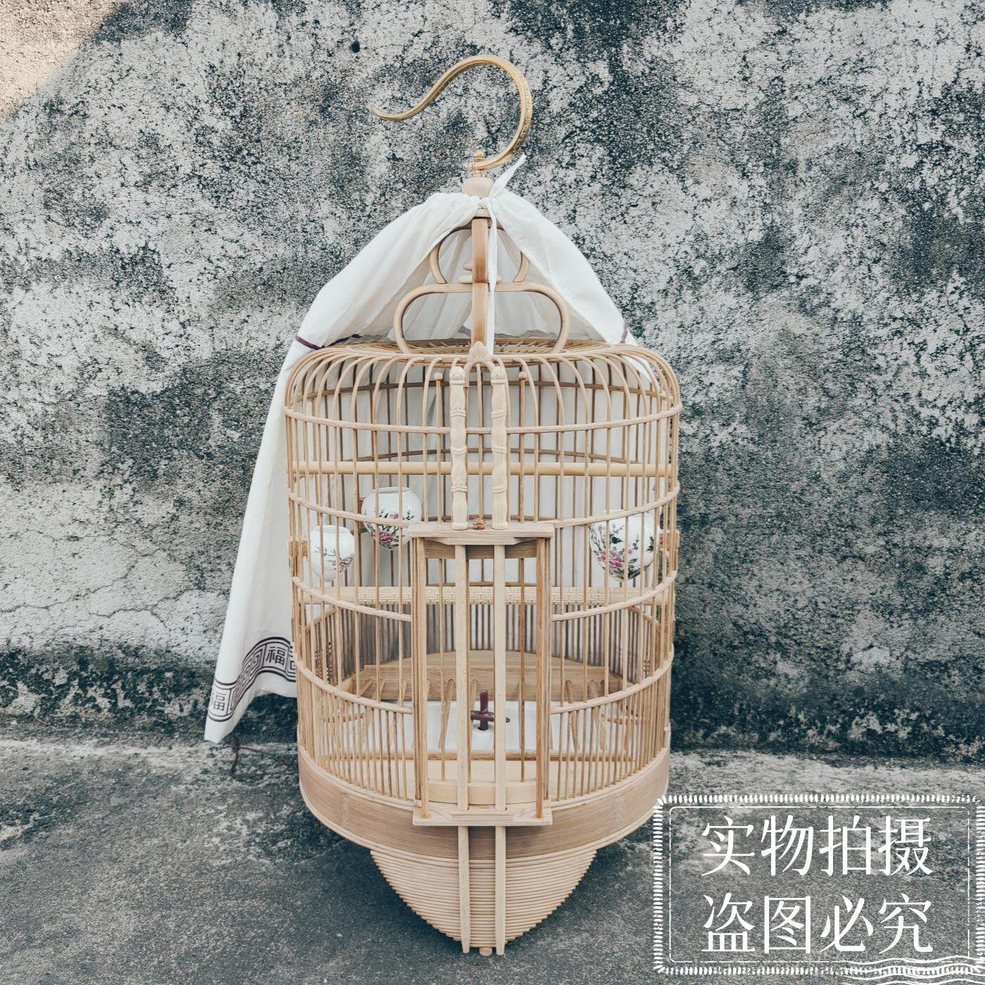 无漆素笼广西底画眉鸟笼竹笼