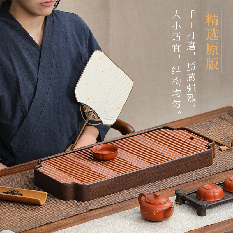 德国72支电木小型茶盘家用排水蓄储水功夫茶海办公室干泡茶台托盘