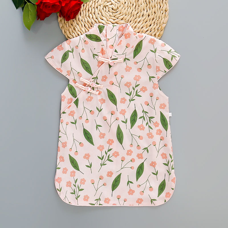 新款改良国风旗袍六一连衣裙儿童新中式复古女童生日端午传统服装