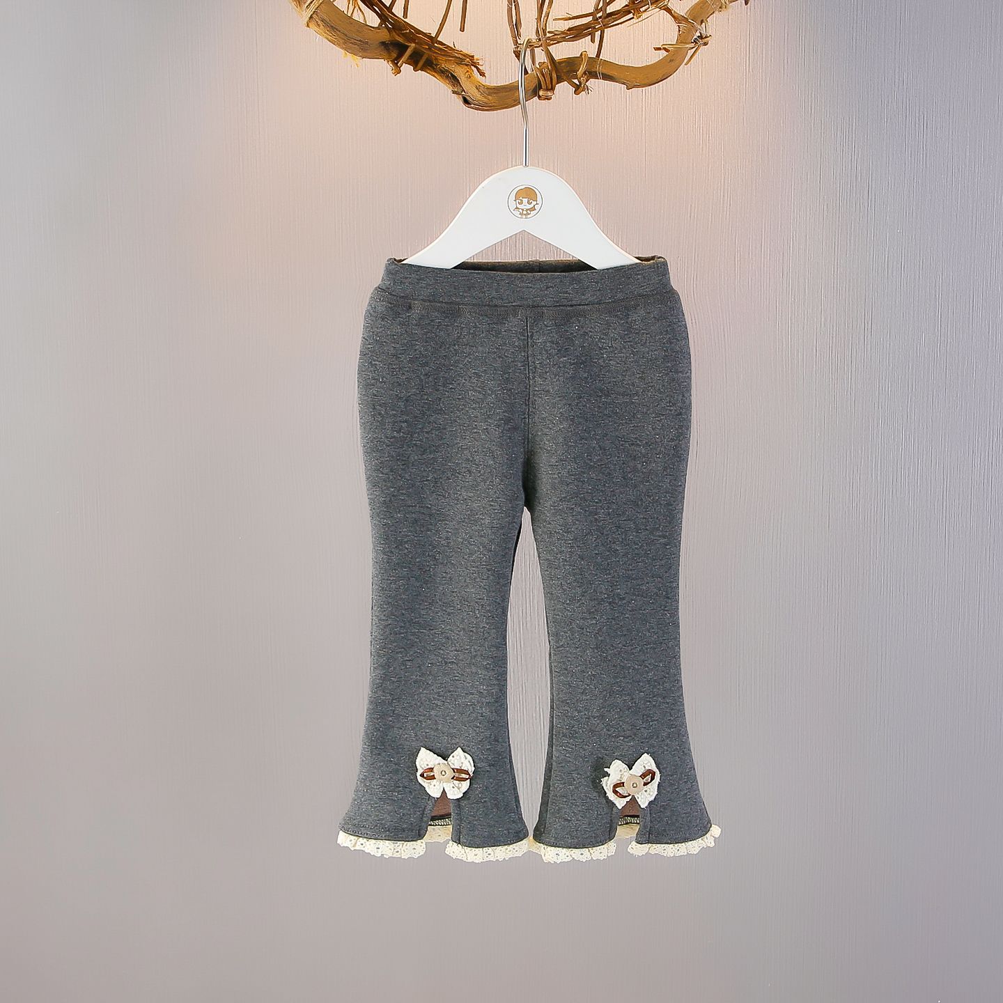 女童2025新款喇叭裤秋冬加绒裤子女宝宝一体绒保暖裤条绒外穿长裤