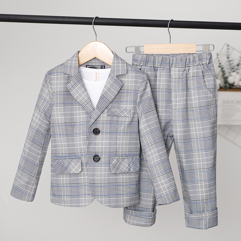 男童礼服套装英伦风周岁宝宝西装新款主持人花童小西服钢琴演出服