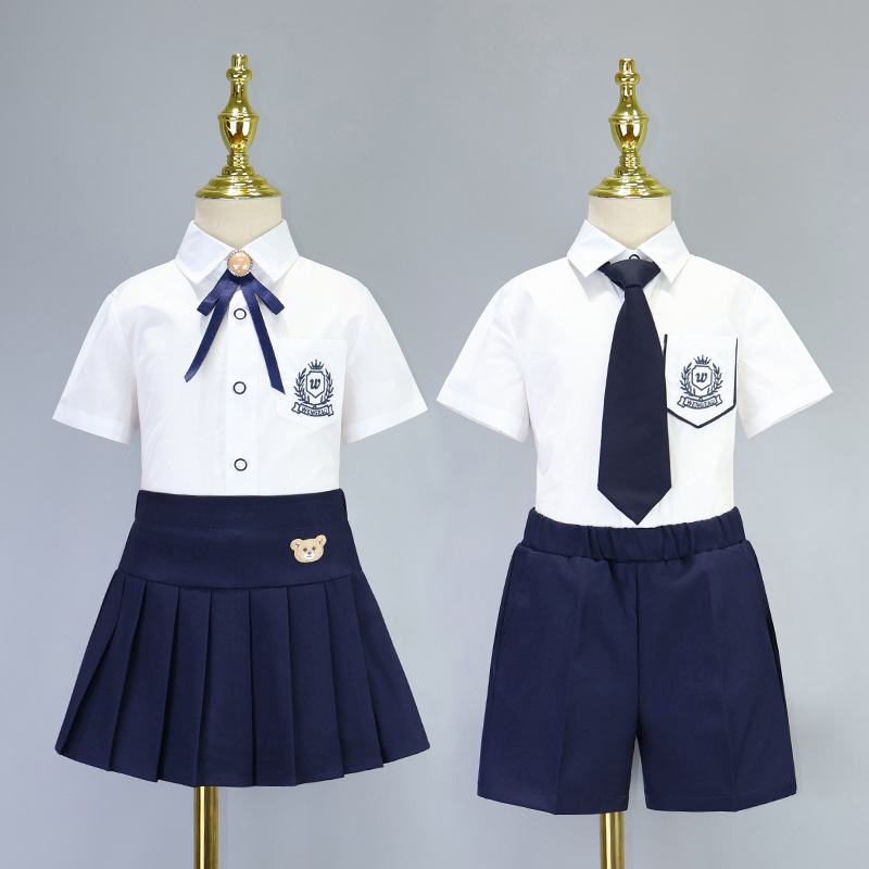 校服小学生幼儿园园服儿童班服表演英伦学院风男女童衬衣校园服装
