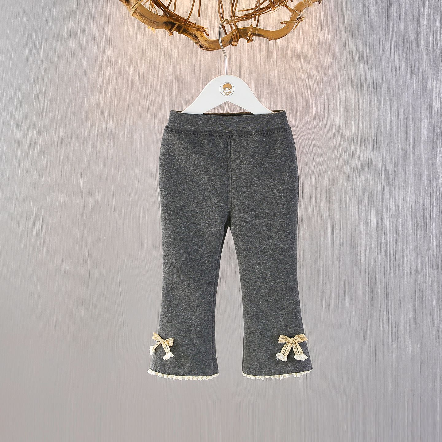 2025新款秋冬女宝宝一体绒保暖裤条绒外穿长裤女童加绒喇叭裤